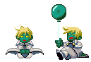 two small robo. sitting