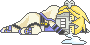 robo ky lying on the ground crying