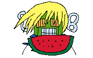 robo ky eating a watermelon